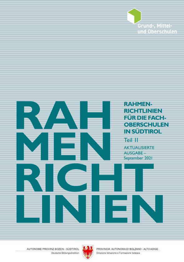 Rahmenrichtlinien für die Fachoberschulen: Teil 2 - aktualisierte Fassung (September 2021)