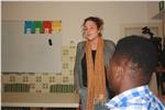 Michaela Schäfer erzählte von den positiven Erfahrungen, die sie in ihrem Betrieb mit den Asylbewerbern gemacht hat - Foto: LPA/FG