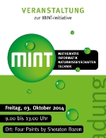 Zur MINT-Veranstaltung am 3. Okotber kann man sich bis zum 26. September anmelden