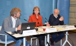 Die neu aufgelegte Kampagne zum Thema "Alkohol und Sicherheit" stand im Mittelpunkt der heutigen Medienkonferenz mit Peter Koler, Martha Stocker und Alberto Degiorgis (v.l.n.r.)