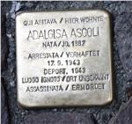 Pietra d’inciampo di Adalgisa Ascoli, in Vicolo delle Erbe,8 a Bolzano 