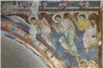 Una parte degli affreschi restaurati 