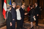 Ricevimento al Quirinale: il presidente Kompatscher e consorte accolti dalle coppie Napolitano e Fischer (Foto Quirinale)