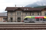 La stazione ferroviaria di San Candido: da qui partono gli autobus che collegano l’Alta Pusteria con il Cadore