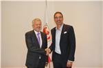 Der österreichischer Generalkonsul in Mailand Wolfgang Spadinger (li.) und der Landeshauptmann Arno Kompatscher. Foto: LPA/sf