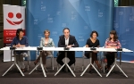 Stellten die künftige Integrationsarbeit vor: (v.l.) Paola Carbajal Sánchez, Vera Nicolussi-Leck, LR Philipp Achammer, Verena Wisthaler und Johanna Mitterhofer. 