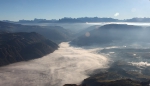 Nebel über Bozen am heutigen 30. Oktober: Blick vom Gantkofel